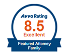 AVVO Badge - Featured Family Attorney - Excellent Rating